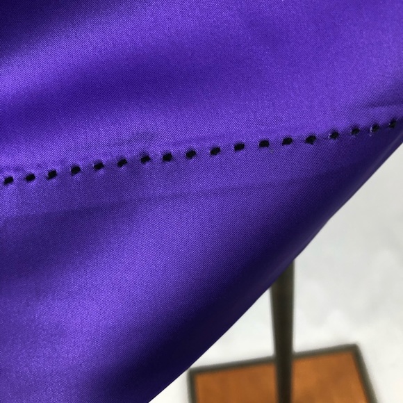 Phoebe Couture Strapless Dress Purple EUC Sz 4 Ruffled - Picture 4 of 14